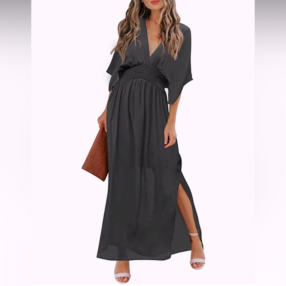 Women's Summer Maxi Dress Party Vacation High Slit Loose Long Beach Dress